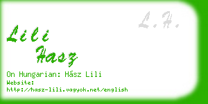 lili hasz business card
